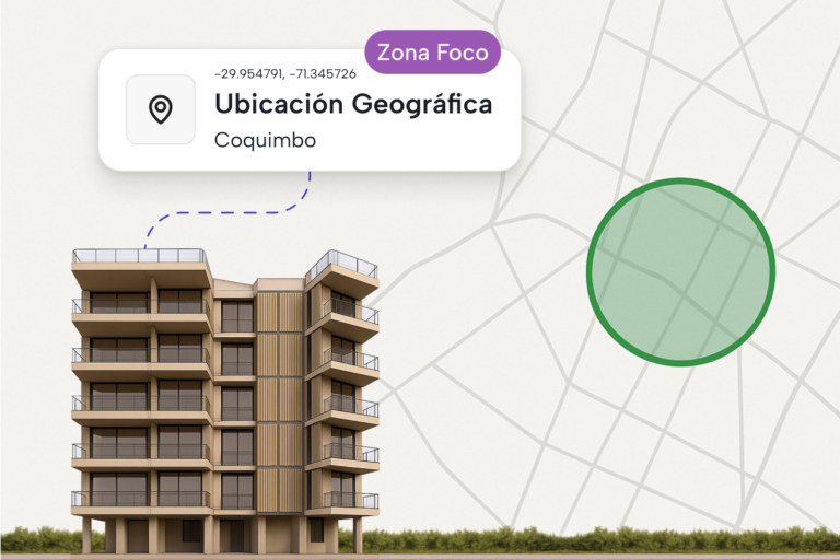 Edificio ubicado en una zona geográfica destacada dentro de un mapa digital
