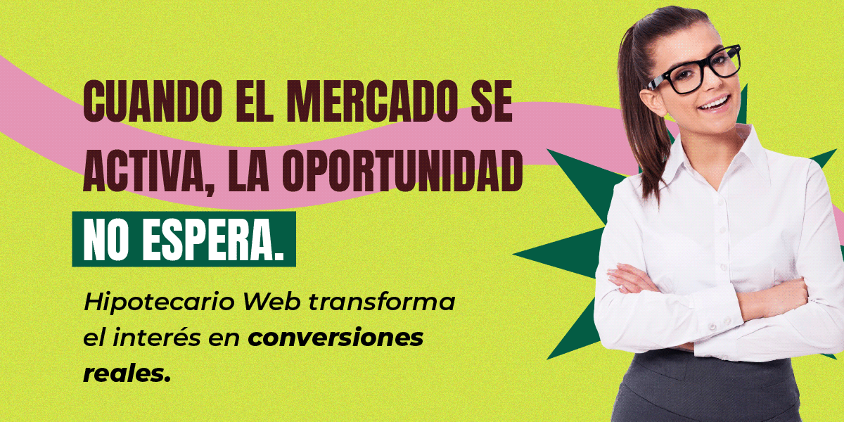 Ejecutiva destacando mensaje sobre botón de preaprobación hipotecaria